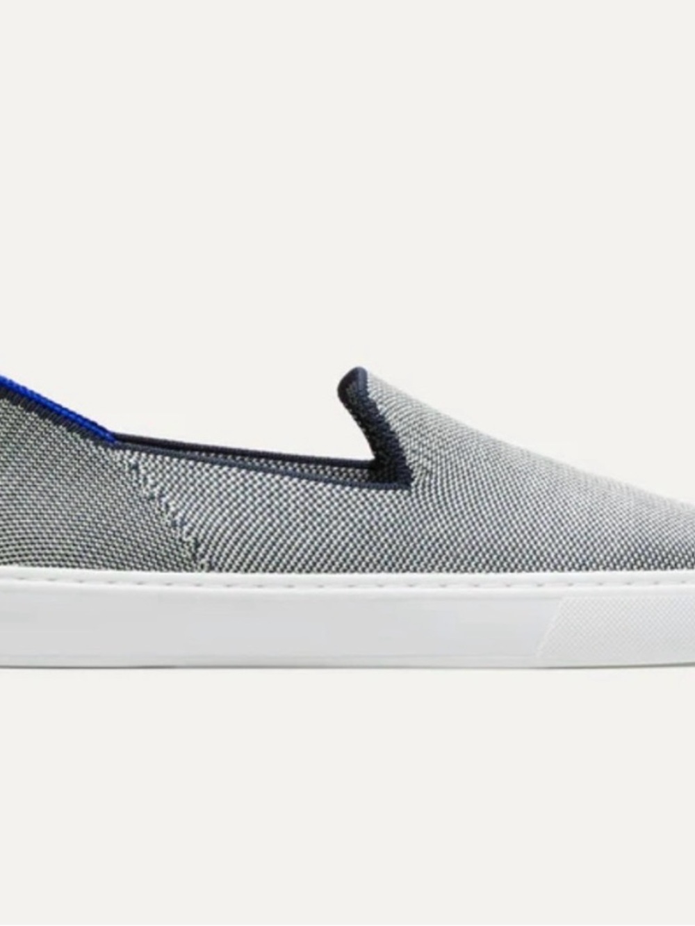 Rothy's Sneaker in Anchor (Light Blue/Gray with Blue Trim)